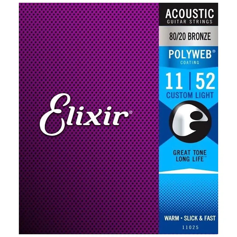 Elixir Polyweb 11/52 Custom Light Acoustic Strings