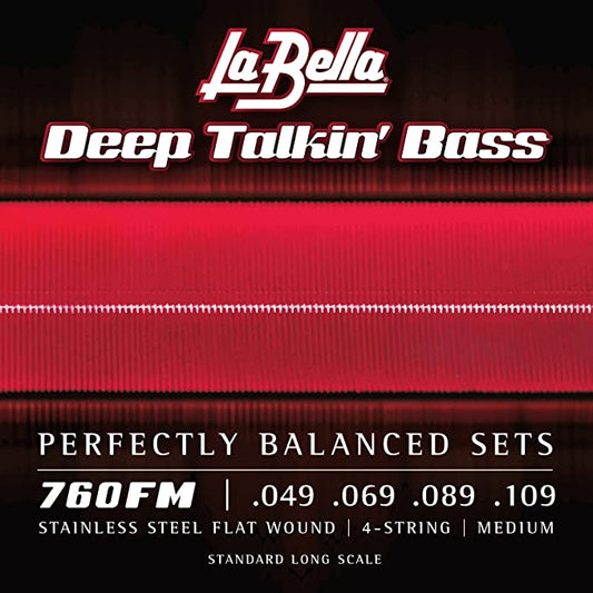 LaBella Deep Talkin' Bass Strings 4 String Standard Stainless Steel .049-.109