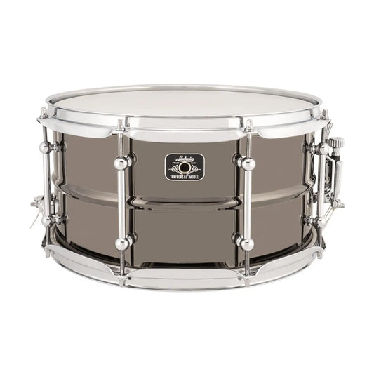 Ludwig 7x13 Universal Black Brass With Chrome Snare Drum